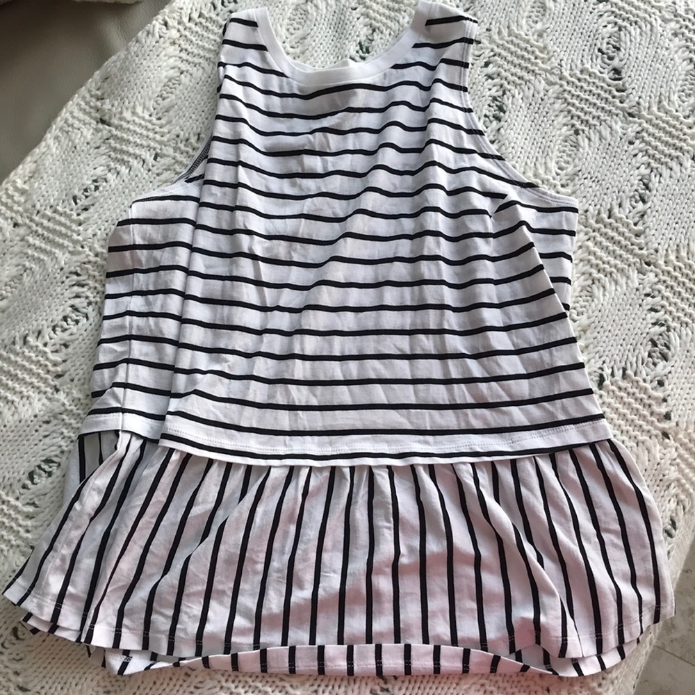 Old navy striped tank ruffle size Large